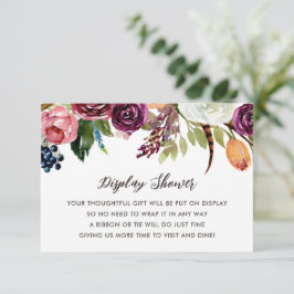 Herbstboho Blooms zeigt Dusche ohne Geschenkwrap Begleitkarte