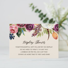 Herbstboho Blooms zeigt Dusche ohne Geschenkwrap Begleitkarte