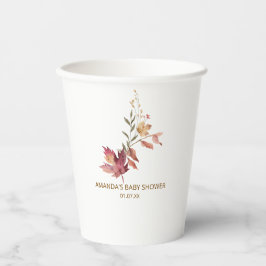 Herbstboho Rustic Baby Dusche Pappbecher