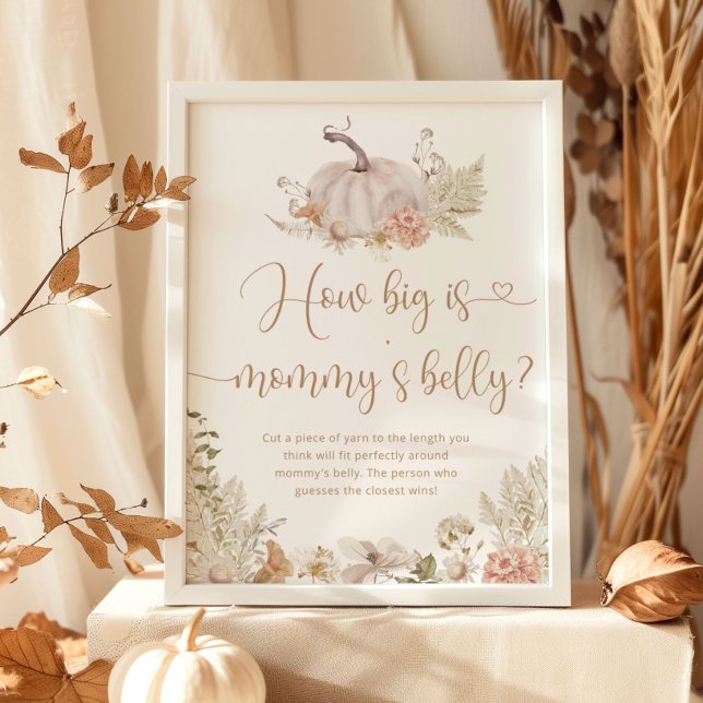 Herbstboho, wie groß das Bauchposter der Mama ist Poster (Von Creator hochgeladen)