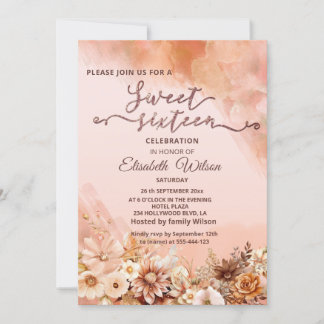 Herbstbotanisch errötete Kantalupe Wasserfarbe Einladung