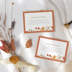 Herbstbotanische Whimsy Herbst Babydusche Begleitkarte
