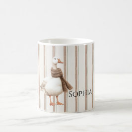 Herbstbraun Streifen Gänse Kaffeetasse