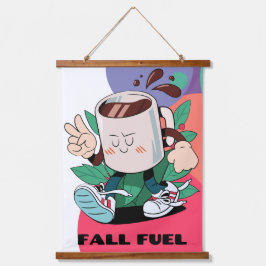 Herbstbrennstoff Wandteppich Mit Holzrahmen