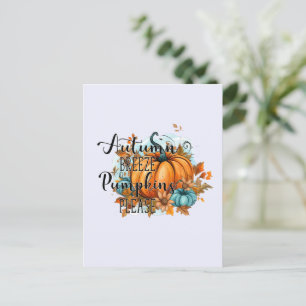 Herbstbrise, Pumpkins Bitte - Gemütliche Herbstunt Postkarte