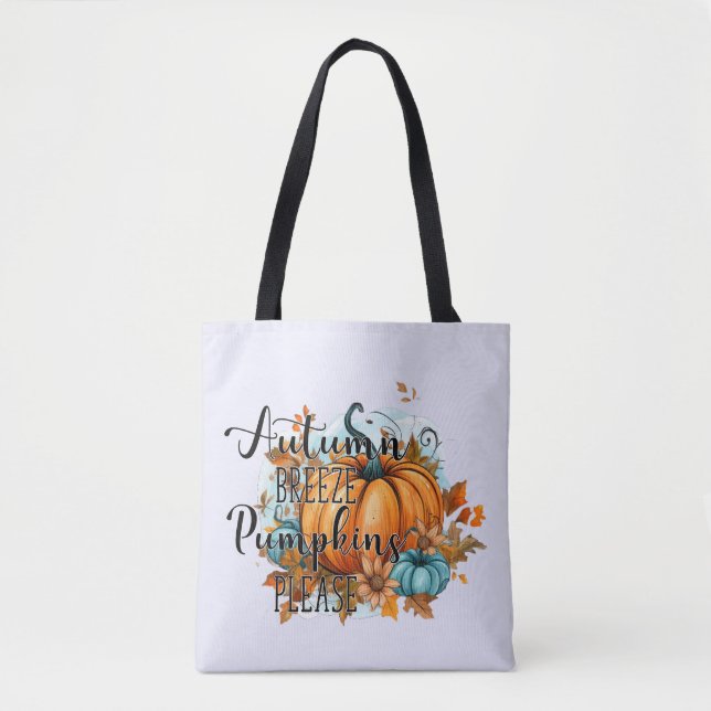 Herbstbrise, Pumpkins Bitte - Gemütliche Herbstunt Tasche (Vorderseite)