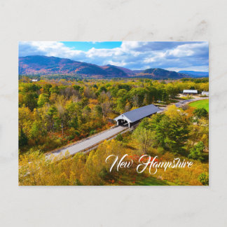 Herbstbrücke New Hampshire Postkarte