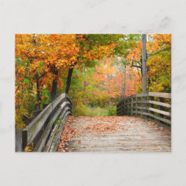 Herbstbrücke Postkarte