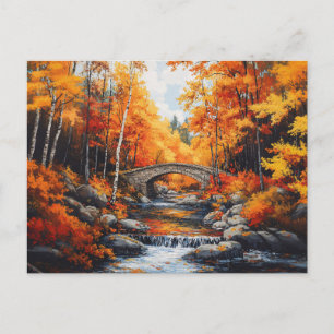 Herbstbrücke Postkarte