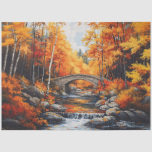 Herbstbrücke Seidenpapier
