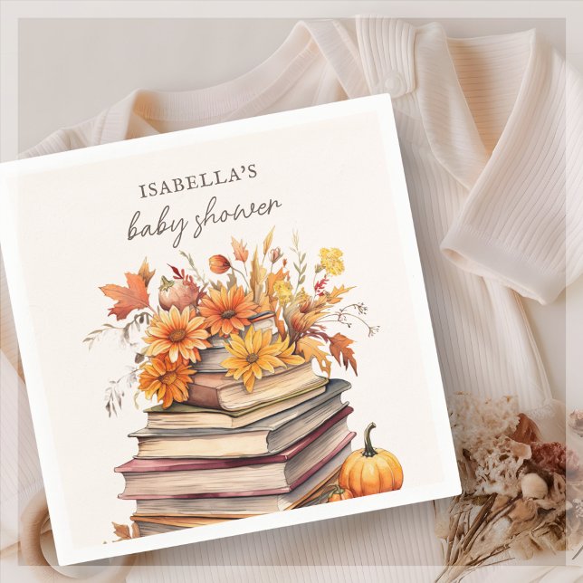 Herbstbuch | Babyparty Serviette (Von Creator hochgeladen)
