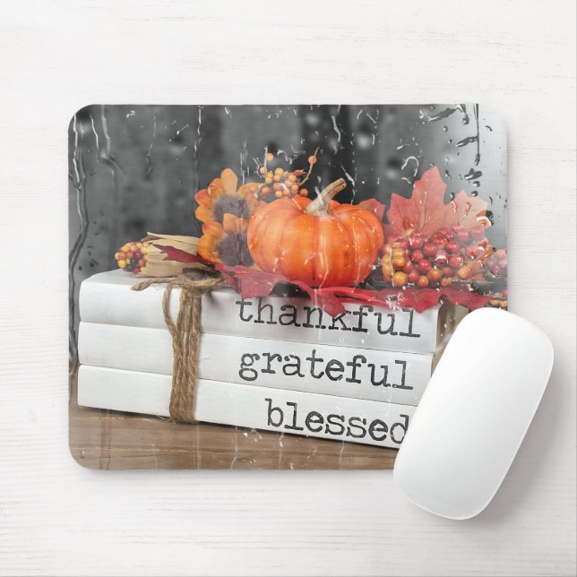 Herbstbücher im Fenster "Rainy" Mousepad (Mit Mouse)
