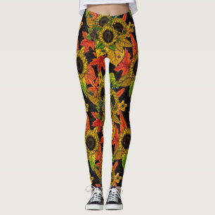 Herbstbukett auf schwarz leggings