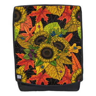 Herbstbukett auf schwarz rucksack