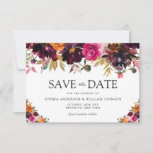 Herbstburgundy Blume Hochzeit im Herbst