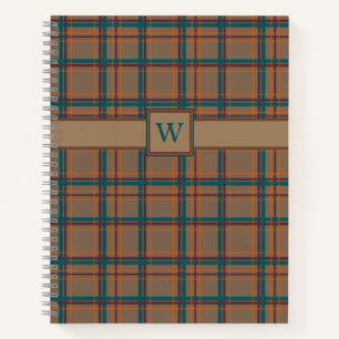 Herbstchic Kariert Spiral Notebook Notizbuch