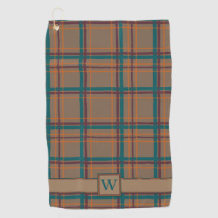 Herbstchic-kariertes Golf-Tuch Golfhandtuch
