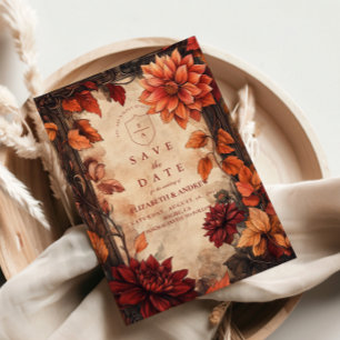 Herbstdahlia Elegance Wedding Save The Date