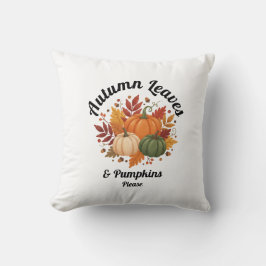 Herbstdécor mit Pumpkins und Herbstblättern Kissen