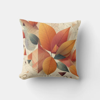 Herbstdeko-Blatt- und geometrisches Muster Kissen