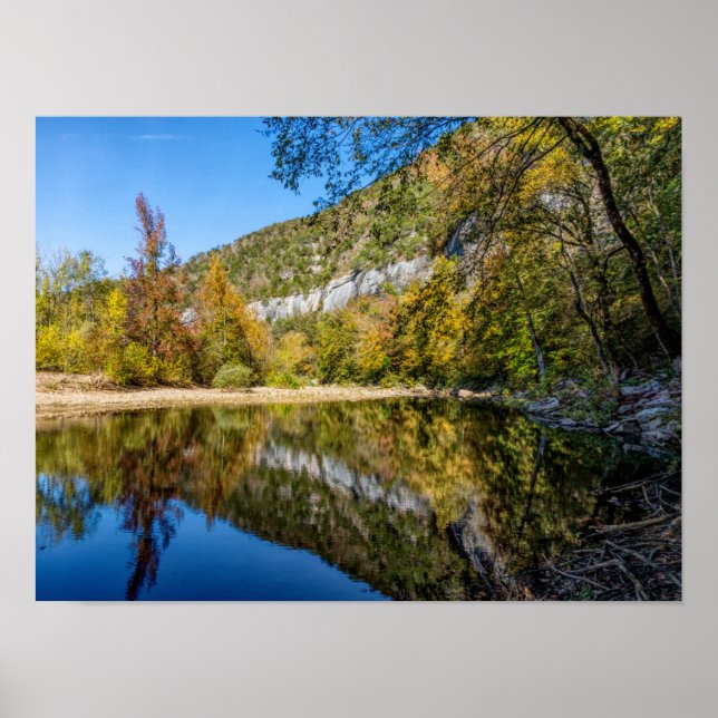Herbstdenken am Buffalo National River Poster (Vorne)
