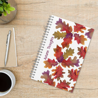 Herbstdenken Farbiges Oak Leaf Journal Notizbuch