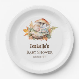 Herbstdusche Woodland Fee Baby Pappteller