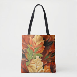Herbsteiche Blätter abstrakte Kunst Georgia O'Keef Tasche