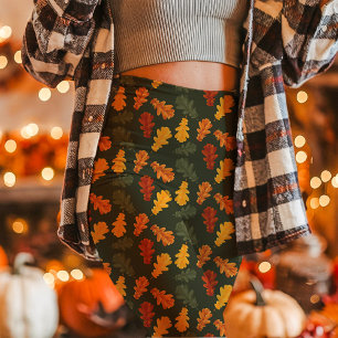 Herbsteiche Blätter fallen grün Leggings