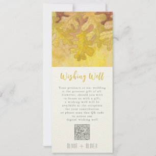 Herbsteiche Blätter Hochzeitskode Einladung