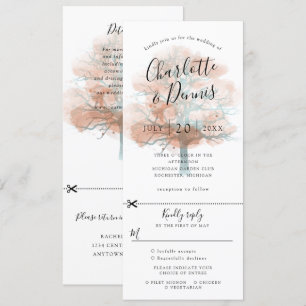 Herbsteiche Hochzeit Einladung w uAwg beigefügt