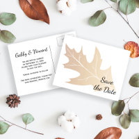 Herbsteiche Leaf Hochzeit speichern das Datum