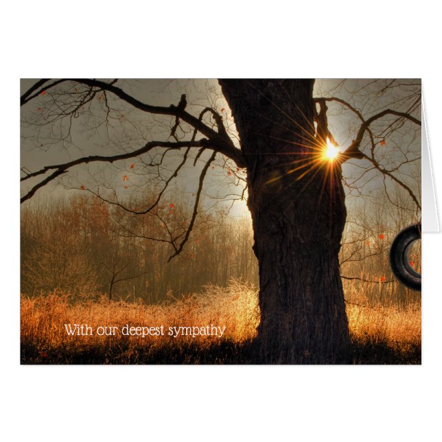 Herbsteiche Morgenglühen Beileid (Vorderseite (Horizontal))