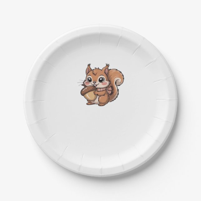 Herbsteichhörnchen Klassischer T - Shirt Pappteller (Vorderseite)