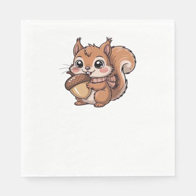 Herbsteichhörnchen Klassischer T - Shirt Serviette (Vorderseite)