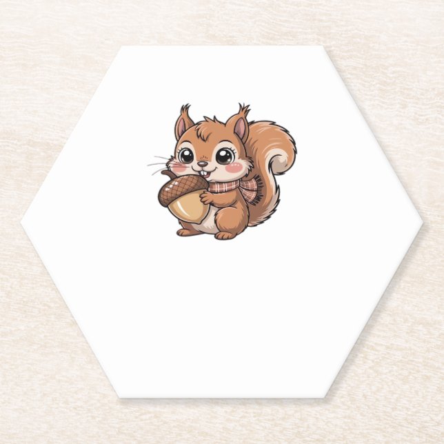 Herbsteichhörnchen Klassischer T - Shirt Untersetzer (Vorderseite)