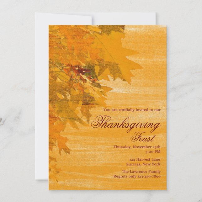 Herbsteinladung Einladung (Vorderseite)