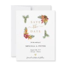 Herbstelegante Hochzeit Save the Date