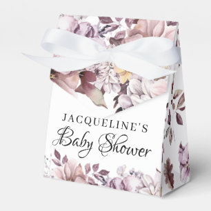 Herbstelegante violette Blumenblätter Geschenkschachtel