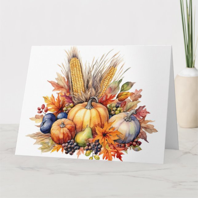 Herbstelemente für Aquarellbilder Karte (Vorderseite)