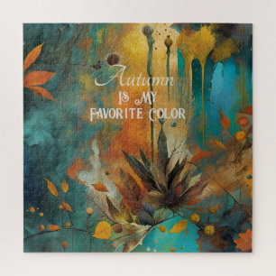 Herbsternte Aquamarine Rostgold Abstrakt