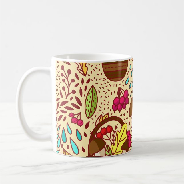 Herbsternte: Der Beste Korb der Natur Kaffeetasse (Links)