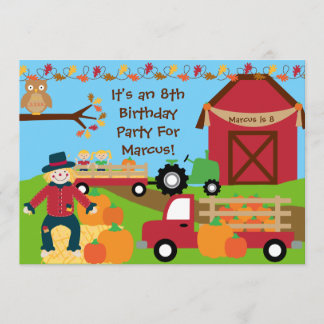 Herbsternte Geburtstagsparty Einladung