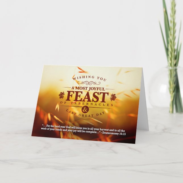 Herbsternte Grüße Karte (Vorderseite)