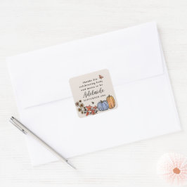 Herbsternte Herbstdusche Aufkleber mit Babydusche
