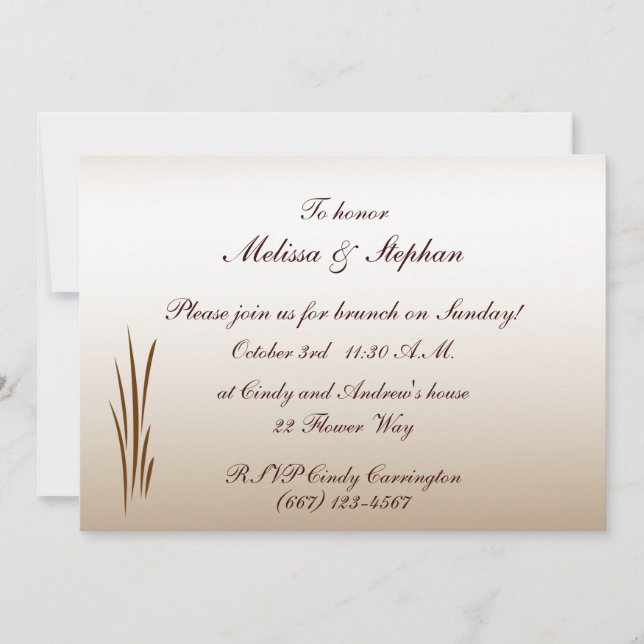 Herbsternte Hochzeitsfeier Einladung (Vorderseite)