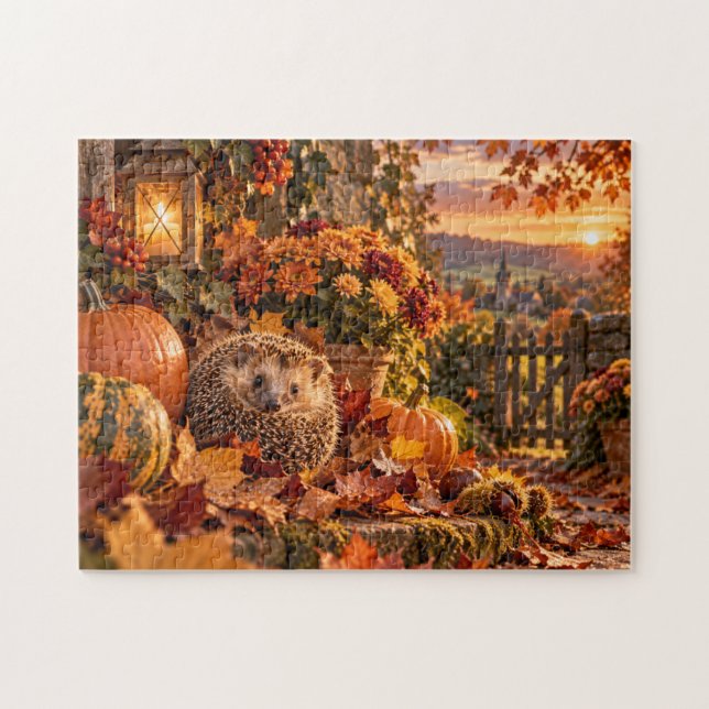 Herbsternte-Igel-Design (Horizontal)
