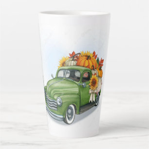 Herbsternte in einem grünen LKW Milchtasse