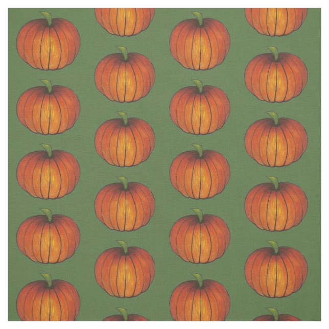 Herbsternte Orange Pumpkin Patch Erntedank Stoff (Muster)
