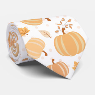 Herbsternte Pumpkin und Leaf Pastel Muster Krawatte